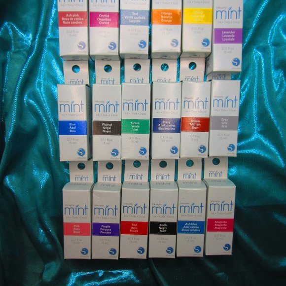 Silhouette Mint Stamp Maker Refill Inks All 18 Colors LOT - Picture 1 of 7